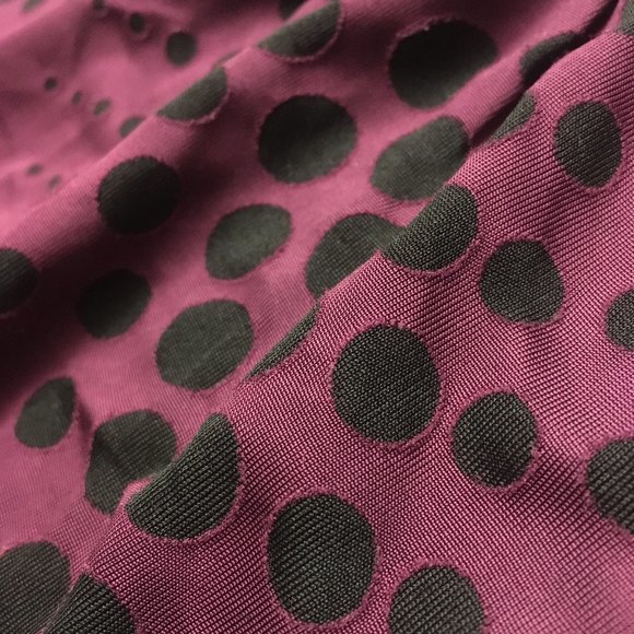 Express Purple Black Hole Polka Dot Blouse - Picture 3 of 4